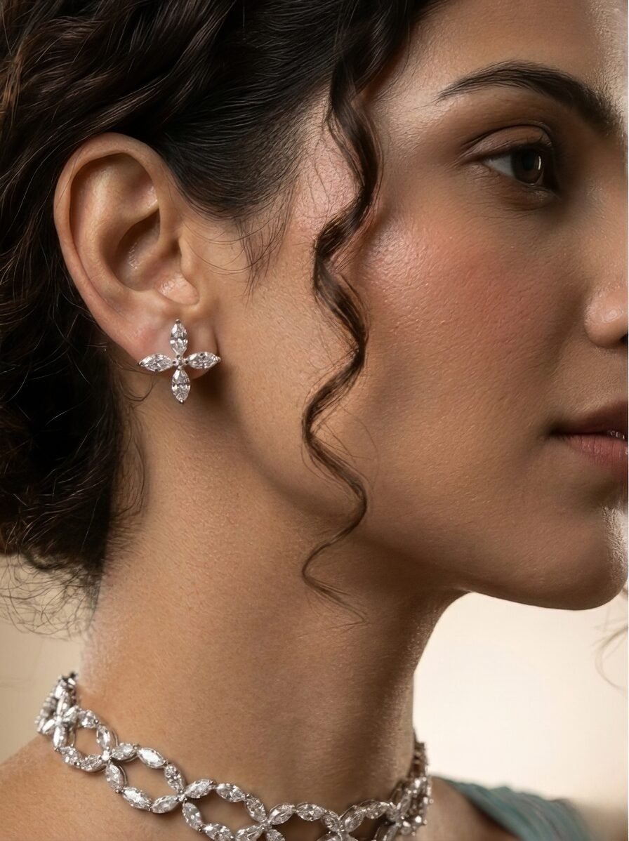 Infinity Crystal Diamond Look Choker Set – Elegant Evening Edit