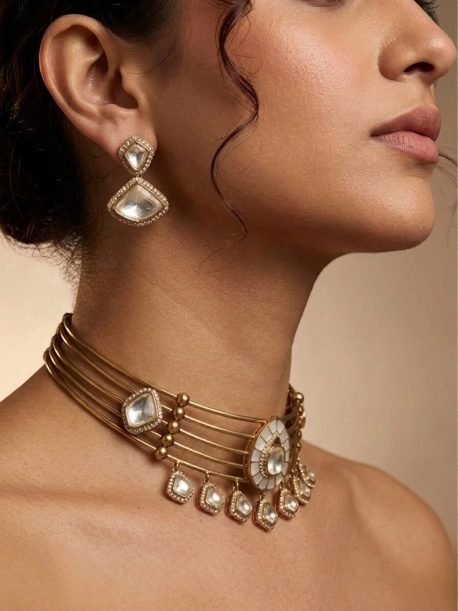 Regal Radiance Polki Choker Set Where Heritage Meets Contemporary Glamour