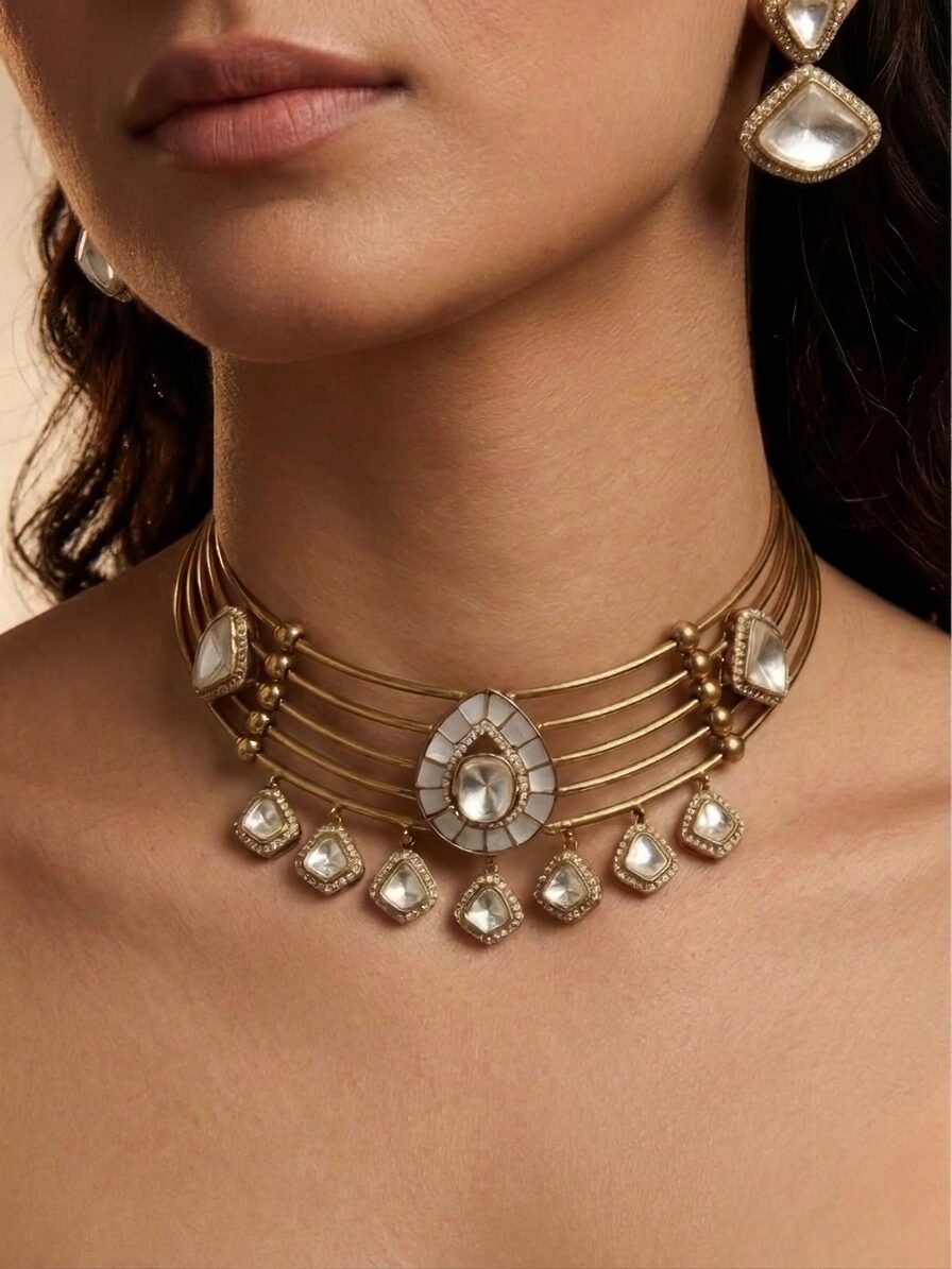 Regal Radiance Polki Choker Set Where Heritage Meets Contemporary Glamour