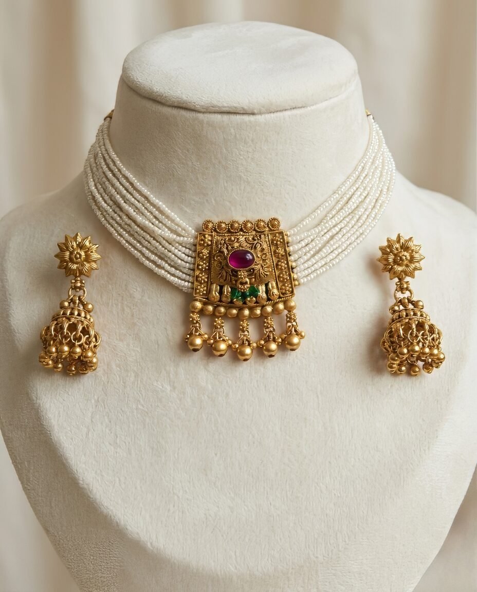 Royal Temple Pearl Choker