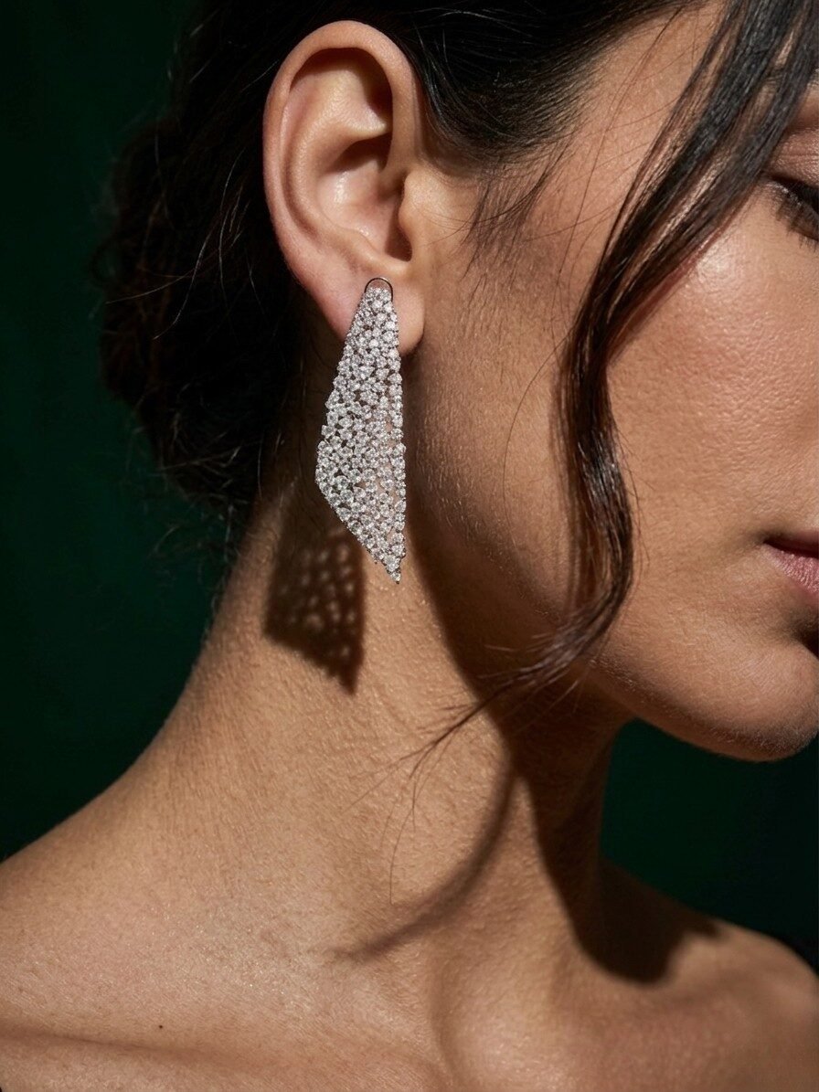 Celeste Crystal Cascade Statement Earrings – Luxe Evening Edit
